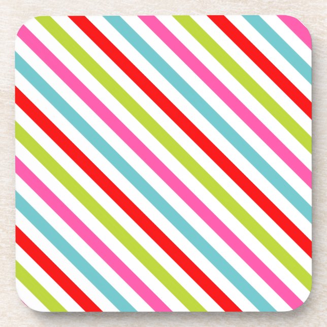 Dessous-de-verre Motif Festif - Retro Holiday Stripes (Devant)