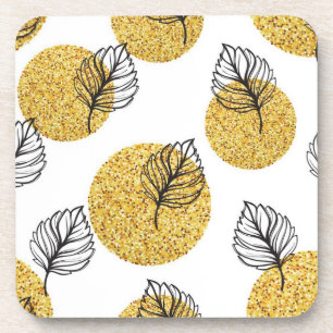 Dessous-de-verre motif feuille