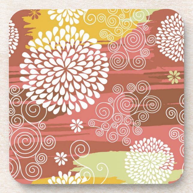 Dessous-de-verre Motif floral 2 (Devant)
