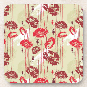 Dessous-de-verre Motif floral 2 d'élégance abstraite