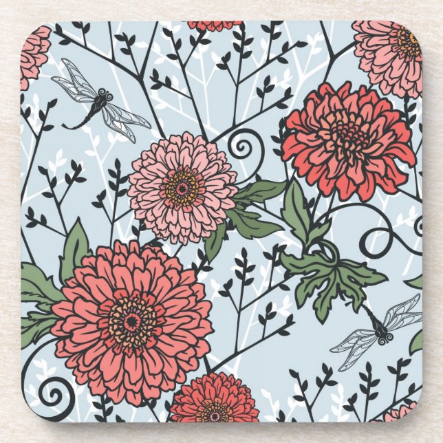 Dessous-de-verre Motif floral 3 (Devant)