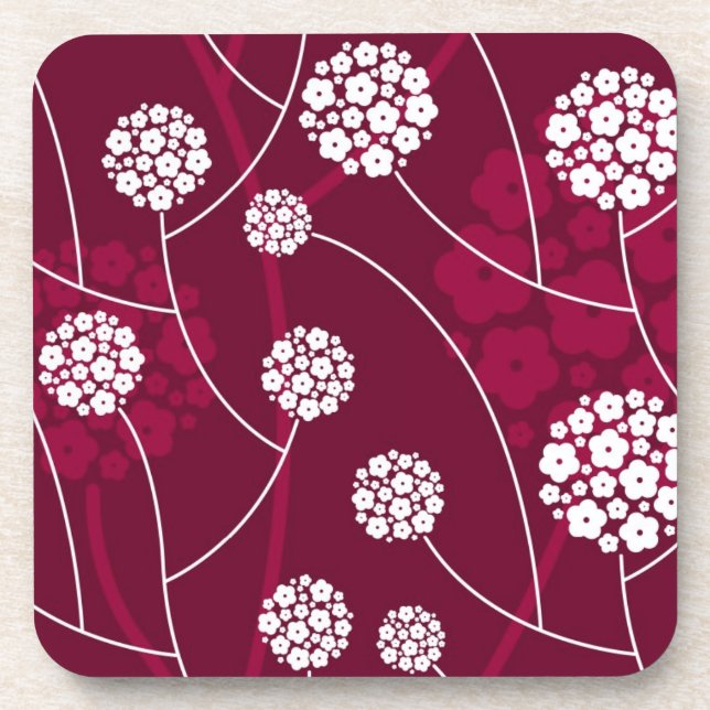 Dessous-de-verre Motif floral abstrait (Devant)