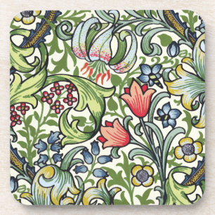 Dessous-de-verre Motif floral de chintz de lis d'or de William