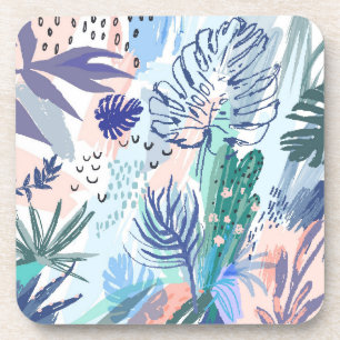 Dessous-de-verre Motif floral de style tropical