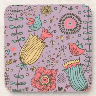Dessous-de-verre Motif floral élégant avec des fleurs