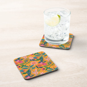 Dessous-de-verre Motif floral tropical moderne