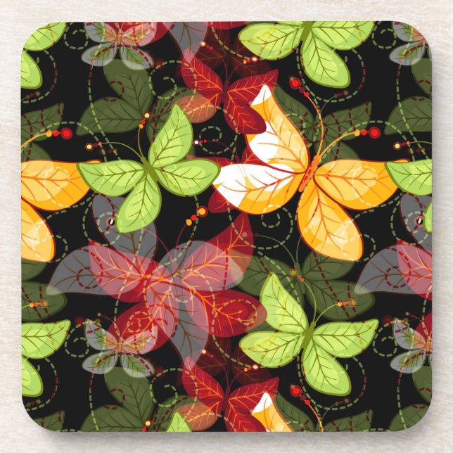 Dessous-de-verre Motif foncé d'automne (Devant)