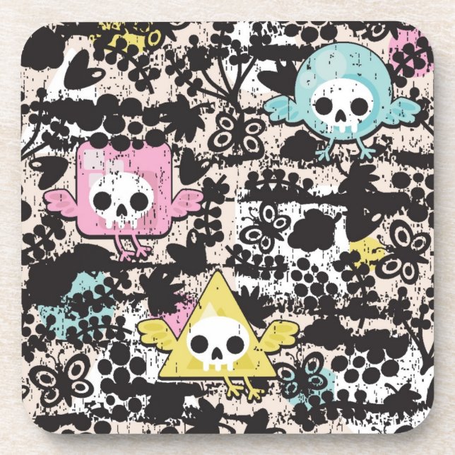 Dessous-de-verre Motif fou d'oiseaux (Devant)