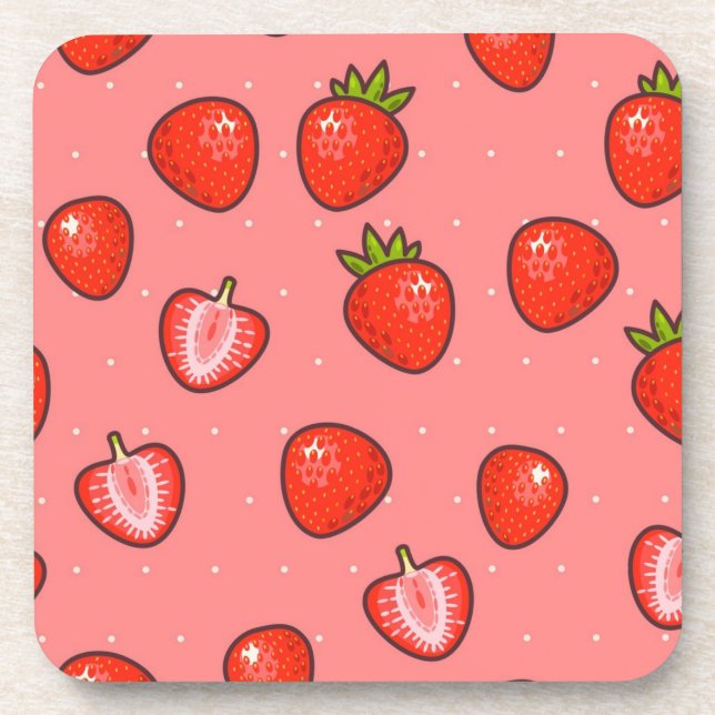 Dessous-de-verre Motif fraise (Devant)