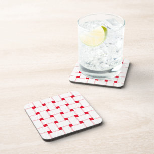 Dessous-de-verre Motif Fun Basketweet en rouge