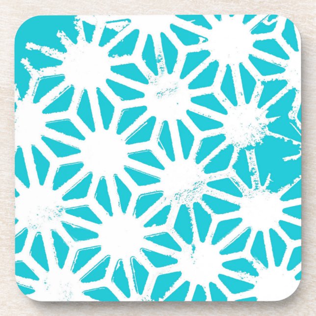 Dessous-de-verre Motif géométrique Aqua (Devant)