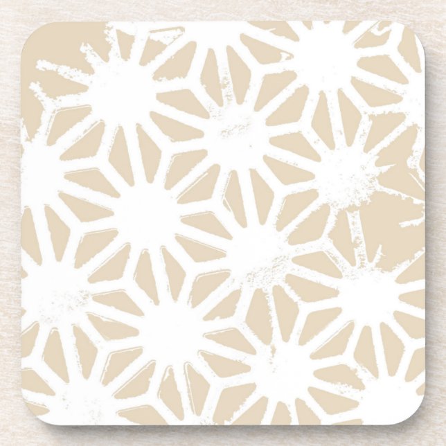 Dessous-de-verre Motif géométrique beige (Devant)