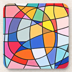 Dessous-de-verre Motif géométrique coloré