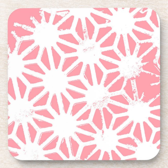 Dessous-de-verre Motif géométrique corail (Devant)