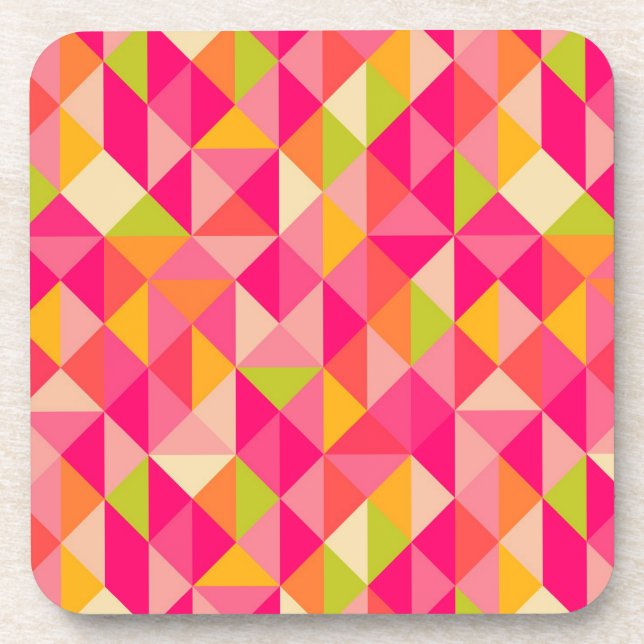 Dessous-de-verre Motif géométrique de triangles (Devant)