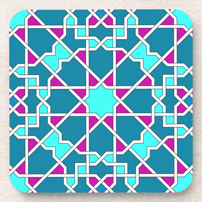 dessous de verre motif géométrique islamique (Devant)