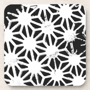 Dessous-de-verre Motif géométrique noir et blanc