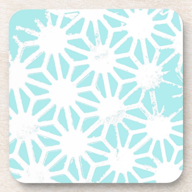 Dessous-de-verre Motif géométrique turquoise (Devant)