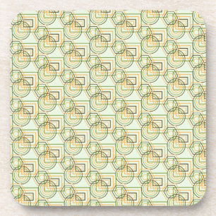 Dessous-de-verre Motif géométrique vert