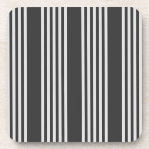 Dessous-de-verre Motif gris clair et charbon cinq bandes