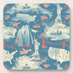 Dessous-de-verre Motif historique vintage-américain (3)