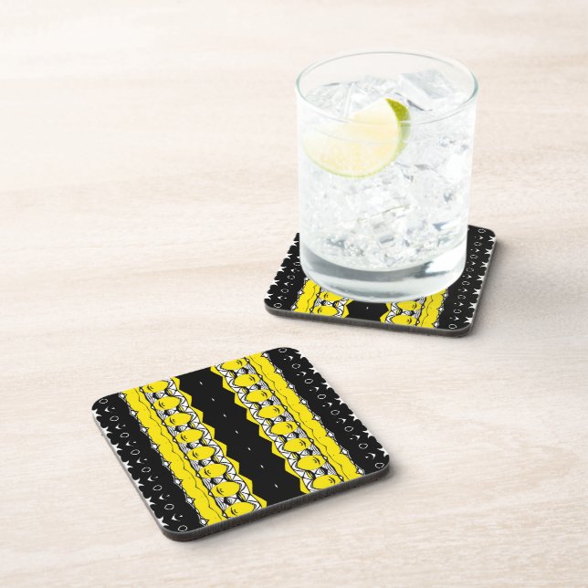 Dessous-de-verre Motif jaune et noir (Côté Droit)