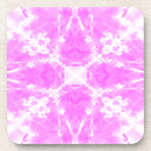 Dessous-de-verre Motif kaléidoscope étoile rose