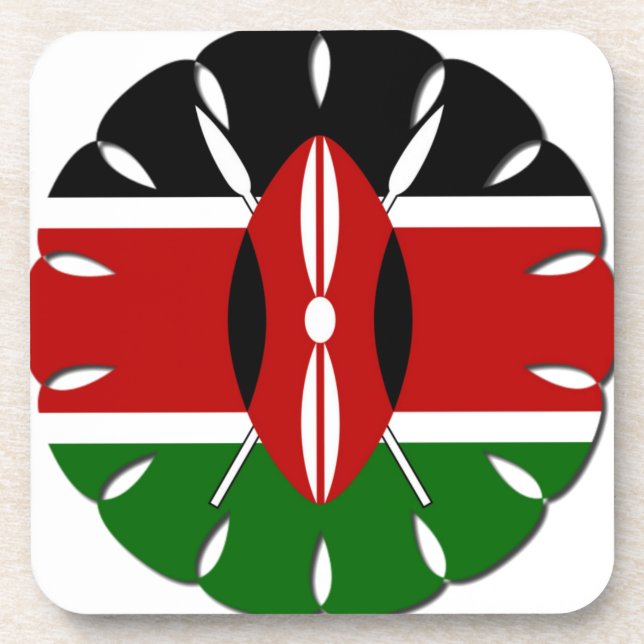 Dessous-de-verre Motif kenyan rond : un symbole national (Devant)