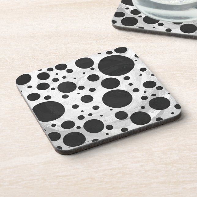 Dessous-de-verre Motif Kohl Black Polka (Côté gauche)