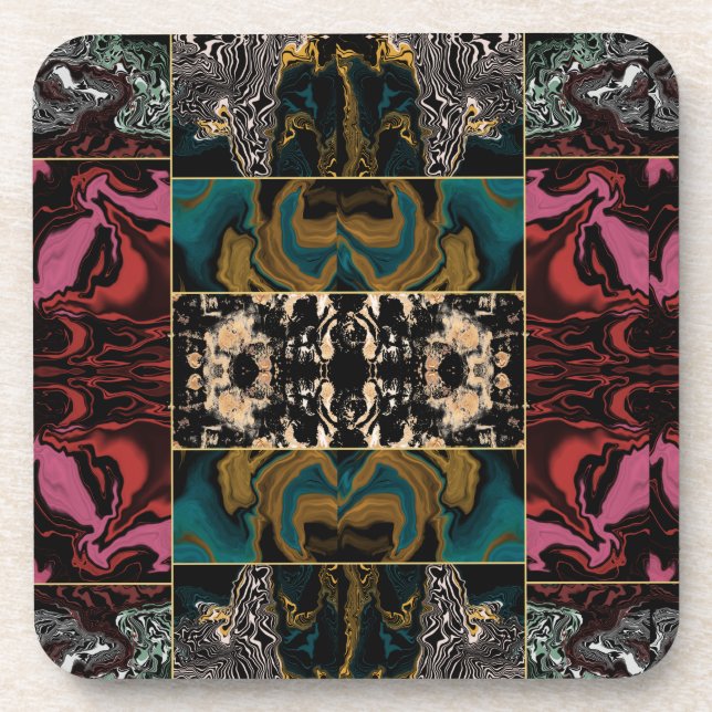 Dessous-de-verre Motif MARBRE Abstrait Élégant (Devant)