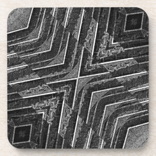 Dessous-de-verre Motif moderne en acier Abstrait