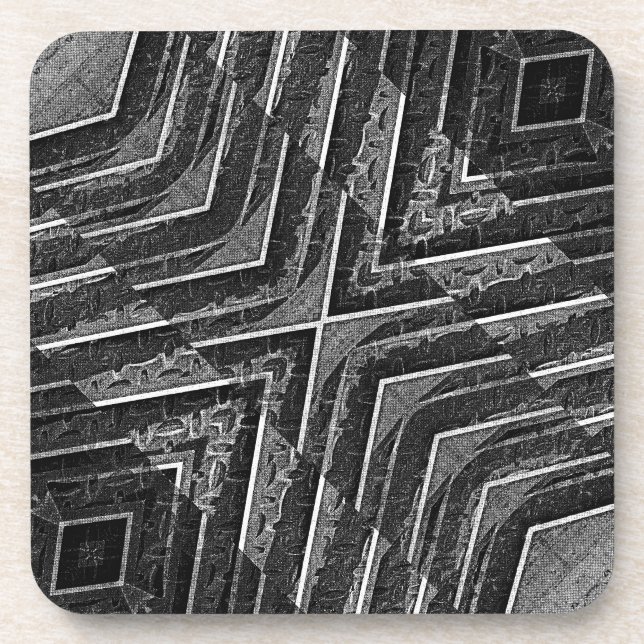 Dessous-de-verre Motif moderne en acier Abstrait (Devant)