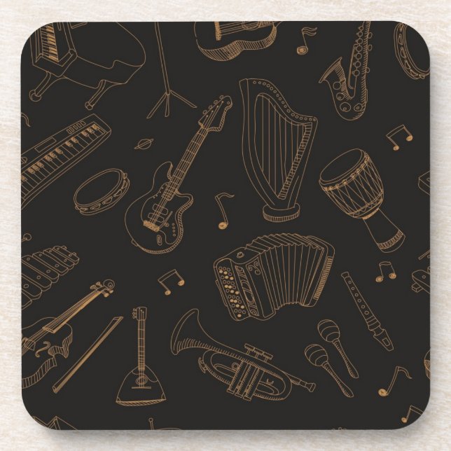 Dessous-de-verre Motif musical (Devant)
