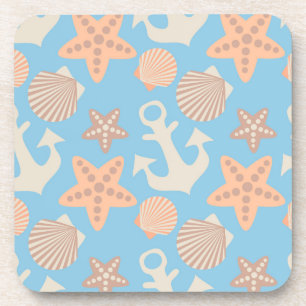 Dessous-de-verre Motif nautique Pastel