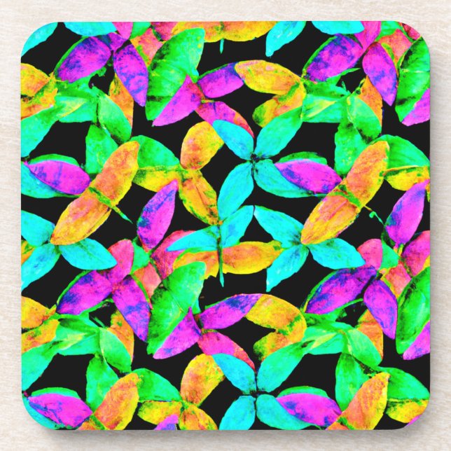 Dessous-de-verre Motif Neonscape Leaf (Devant)