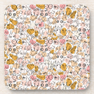 Dessous-de-verre motif neutre pastel