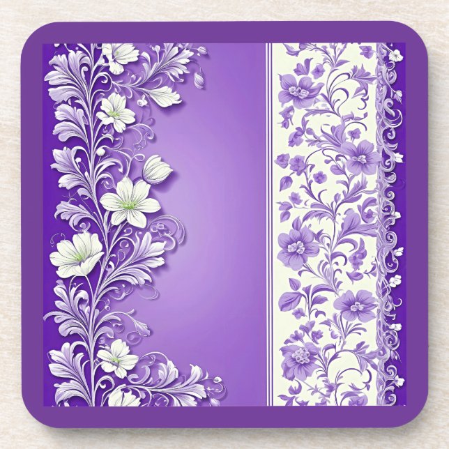 Dessous-de-verre Motif ornemental Lilac-violet (Devant)