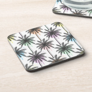 Dessous-de-verre Motif Paint Drop Palm Tree