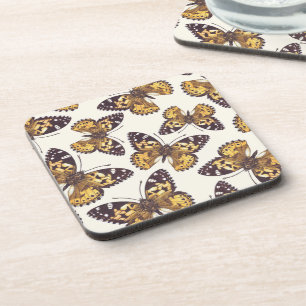Dessous-de-verre Motif papillon de femme peinte