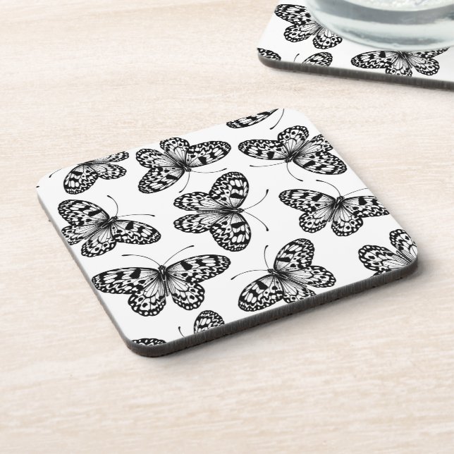 Dessous-de-verre Motif papillon en papier (Côté gauche)