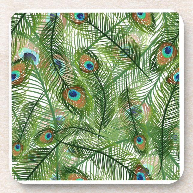 Dessous-de-verre Motif Peacock plumes (Devant)