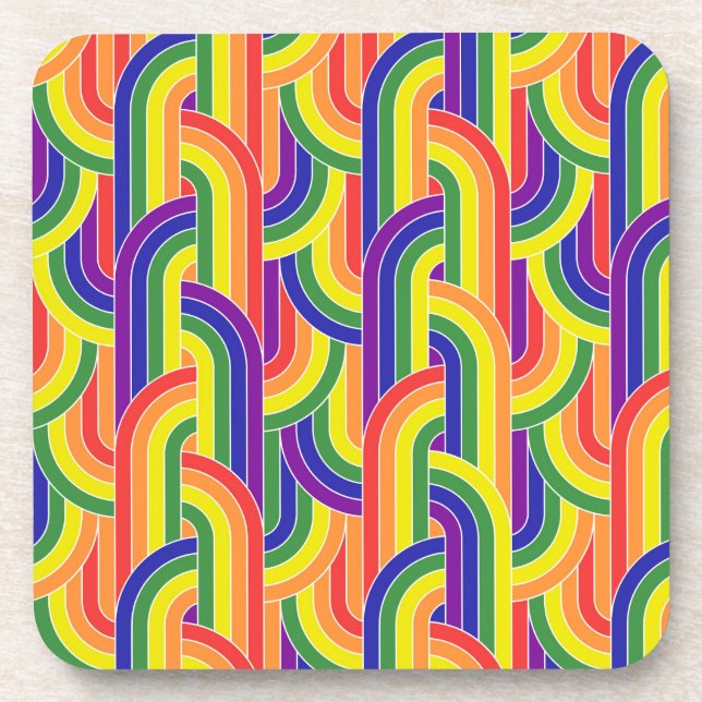 Dessous-de-verre Motif Rainbow moderne (Devant)