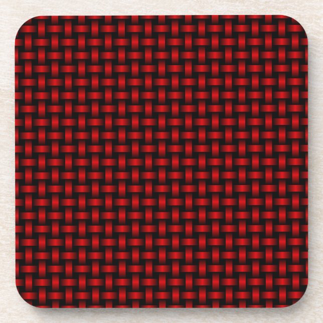 Dessous-de-verre Motif Red Black Weaver (Devant)