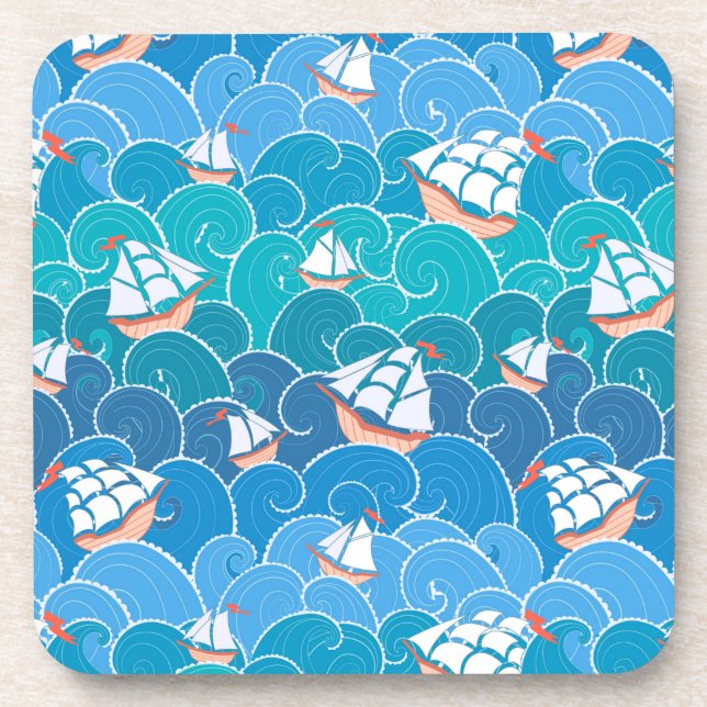 Dessous-de-verre Motif rocheux de mer (Devant)