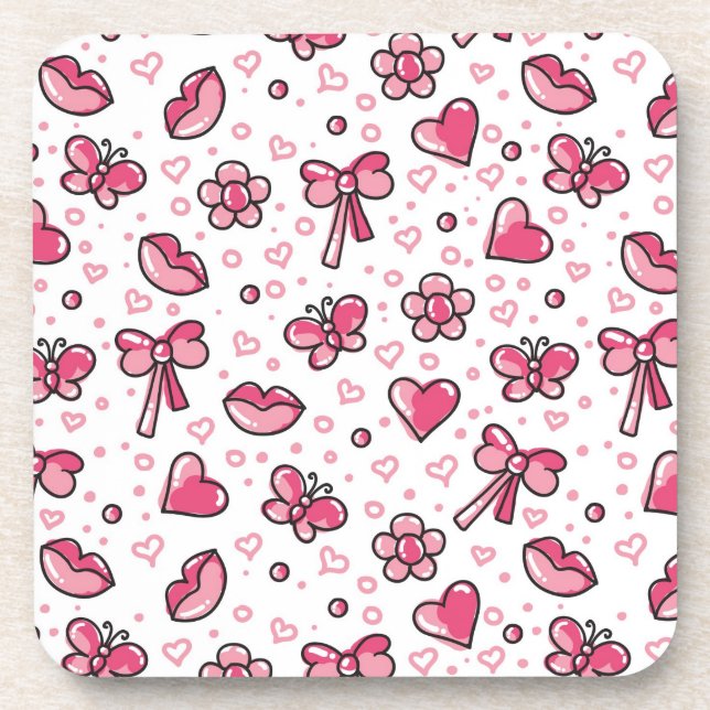 Dessous-de-verre motif romantique (Devant)