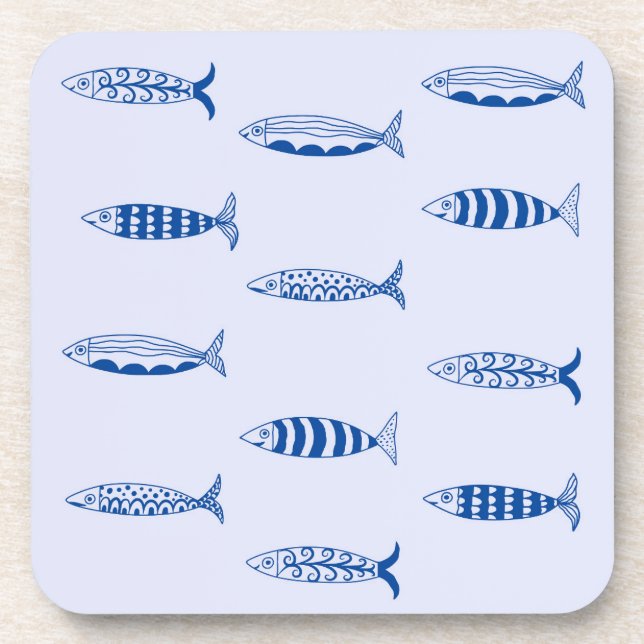 Dessous-de-verre Motif Sardines (Devant)