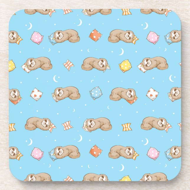 Dessous-de-verre Motif somnolent de paresse de temps (Devant)