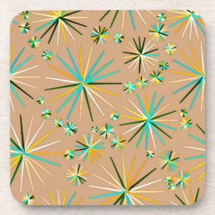 Dessous-de-verre Motif Spoutnik Du Milieu Du Siècle, Taupe Tan