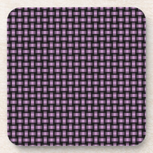 Dessous-de-verre Motif Tissé Noir Violet