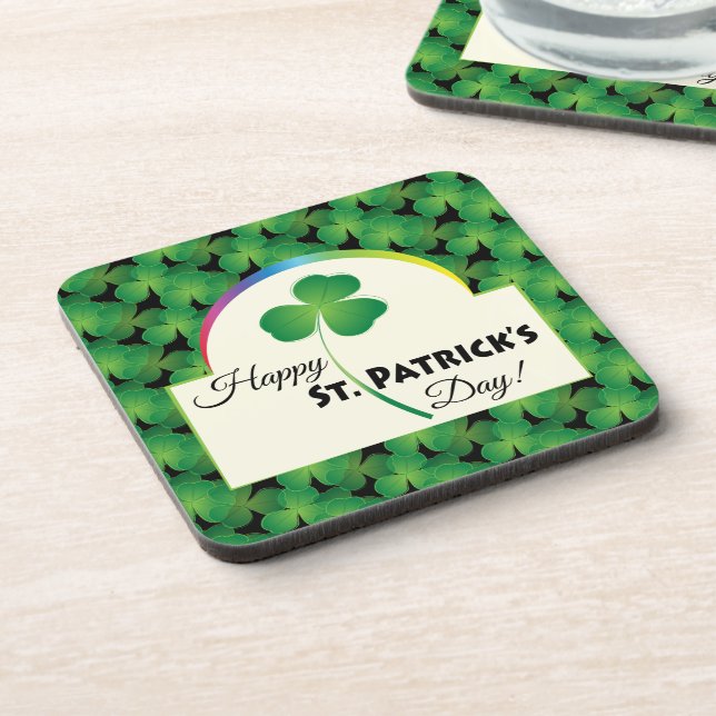 Dessous-de-verre Motif Trèfle Chanceux St. Patrick (Côté gauche)